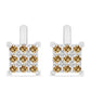 Pendientes de Plata con Moisanita Champagne