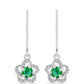 Pendientes de Plata con Granate Kijani y Topacio Blanco