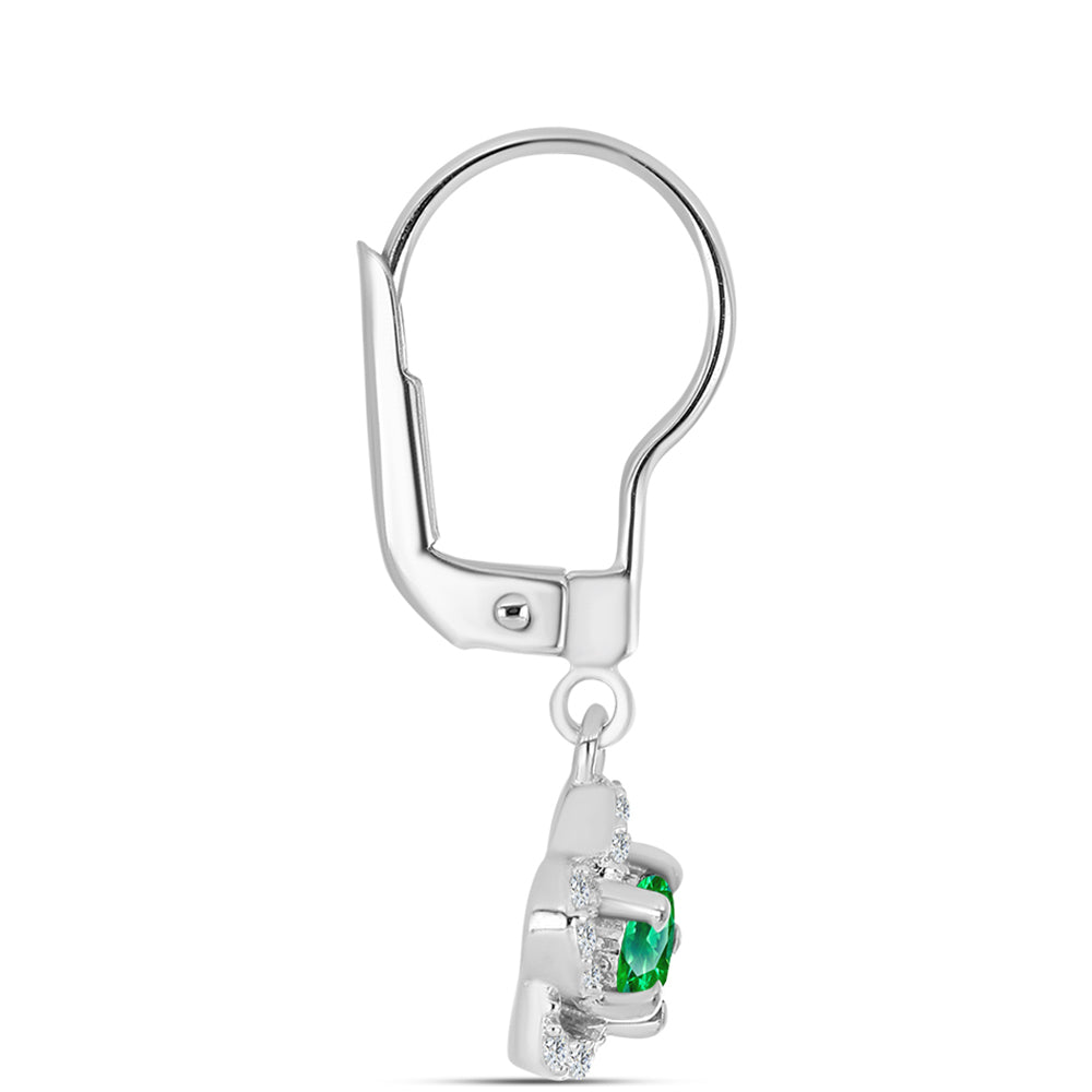 Pendientes de Plata con Granate Kijani y Topacio Blanco 2 