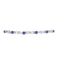 Pulsera de Plata con Tanzanita AAA y Topacio Blanco