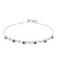 Pulsera de Plata con Tanzanita AAA y Topacio Blanco