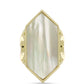 Anillo de Plata Bañada en Oro con Madreperla