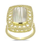 Anillo de Plata Bañada en Oro con Madreperla