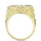 Anillo de Plata Bañada en Oro con Madreperla