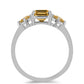 Anillo de Plata con Moisanita Champagne