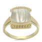 Anillo de Plata Bañada en Oro con Madreperla
