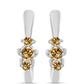 Pendientes de Plata con Moisanita Champagne