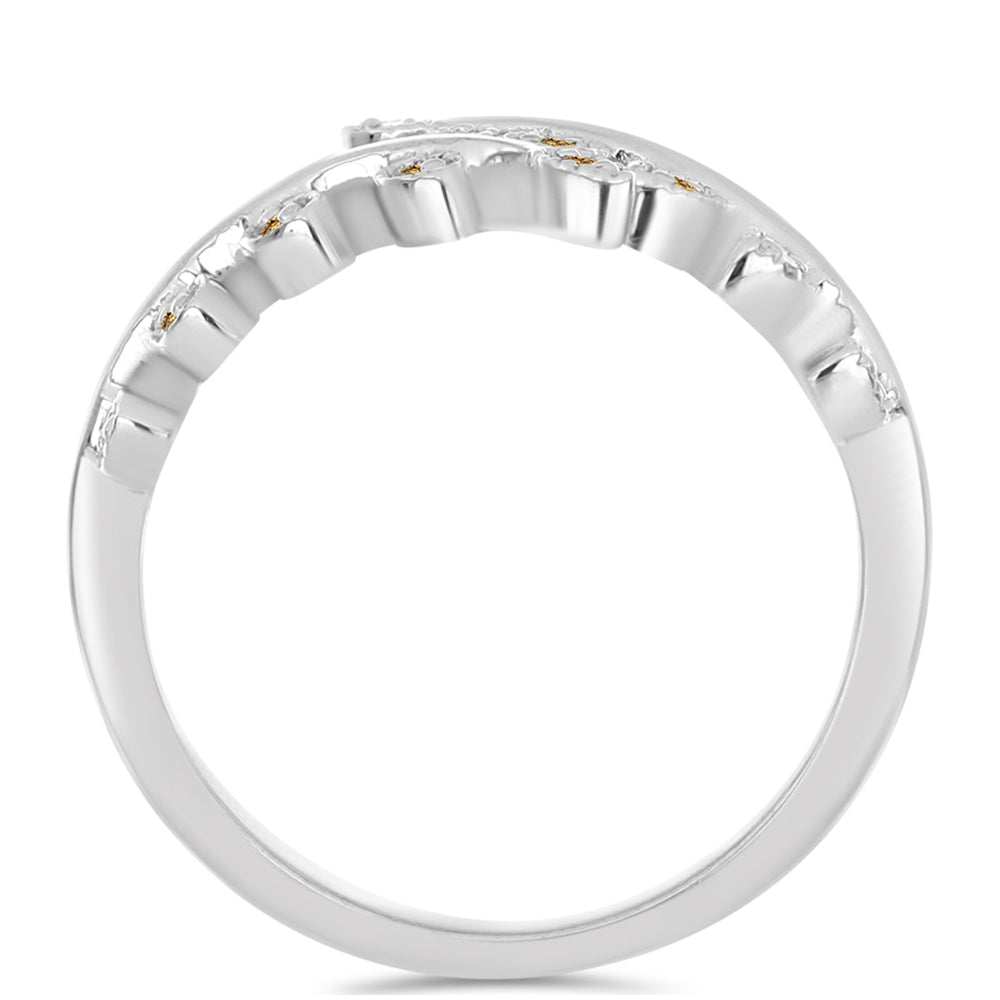 Anillo de Plata con Moisanita Champagne 2 