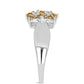 Anillo de Plata con Moisanita Champagne