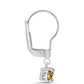 Pendientes de Plata con Moisanita Champagne