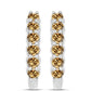 Pendientes de Plata con Moisanita Champagne