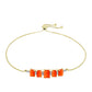 Pulsera de Plata Bañada en Oro con Ópalo Rojo etíope de Lega Dembi y Topacio Blanco
