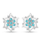 Pendientes de Plata con Cuarzo Paraiba y Topacio Blanco