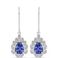 Pendientes de Plata con Tanzanita AAA y Topacio Blanco