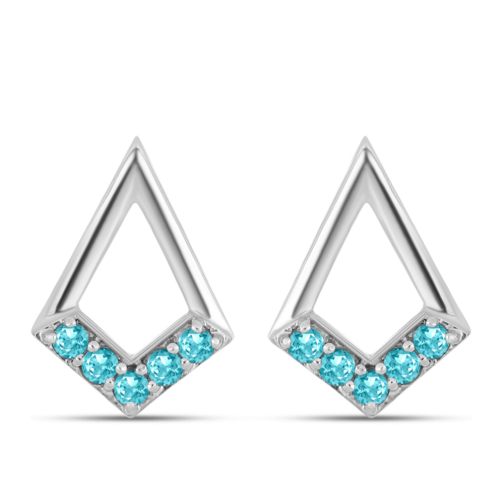 Pendientes de Plata con Cuarzo Paraiba 1 