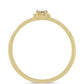 Anillo de Plata Bañada en Oro con Diamante blanco