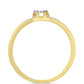 Anillo de Plata Bañada en Oro con Diamante blanco