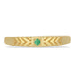 Anillo de Plata Bañada en Oro con Esmeralda de Brasil