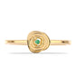 Anillo de Plata Bañada en Oro con Esmeralda de Brasil