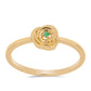 Anillo de Plata Bañada en Oro con Esmeralda de Brasil