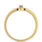 Anillo de Plata Bañada en Oro con Diamante blanco