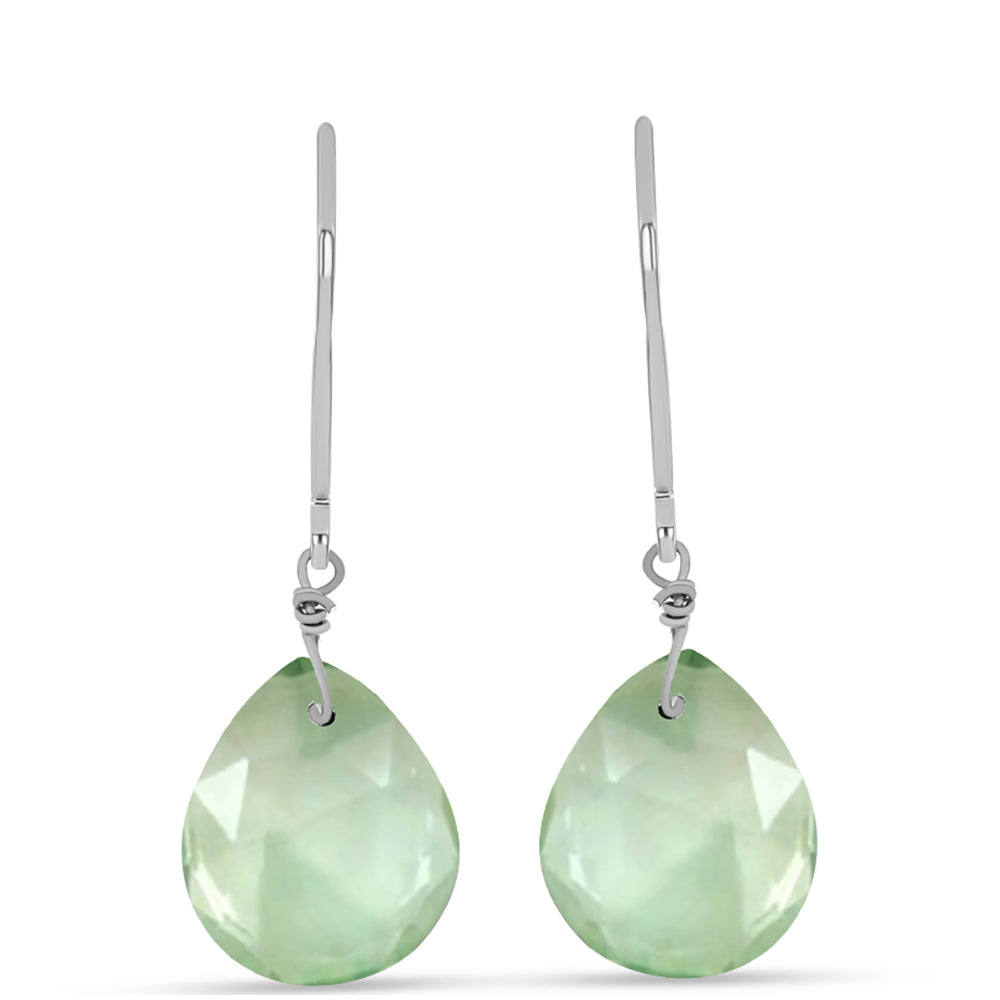 Pendientes de Plata con Amatista Verde