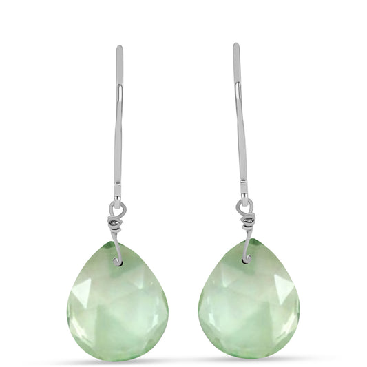 Pendientes de Plata con Amatista Verde
