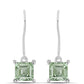 Pendientes de Plata con Amatista Verde