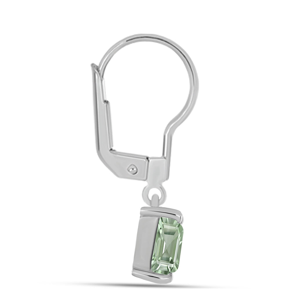 Pendientes de Plata con Amatista Verde 2 
