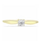 Anillo de Plata Bañada en Oro con Diamante blanco