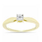 Anillo de Plata Bañada en Oro con Diamante blanco