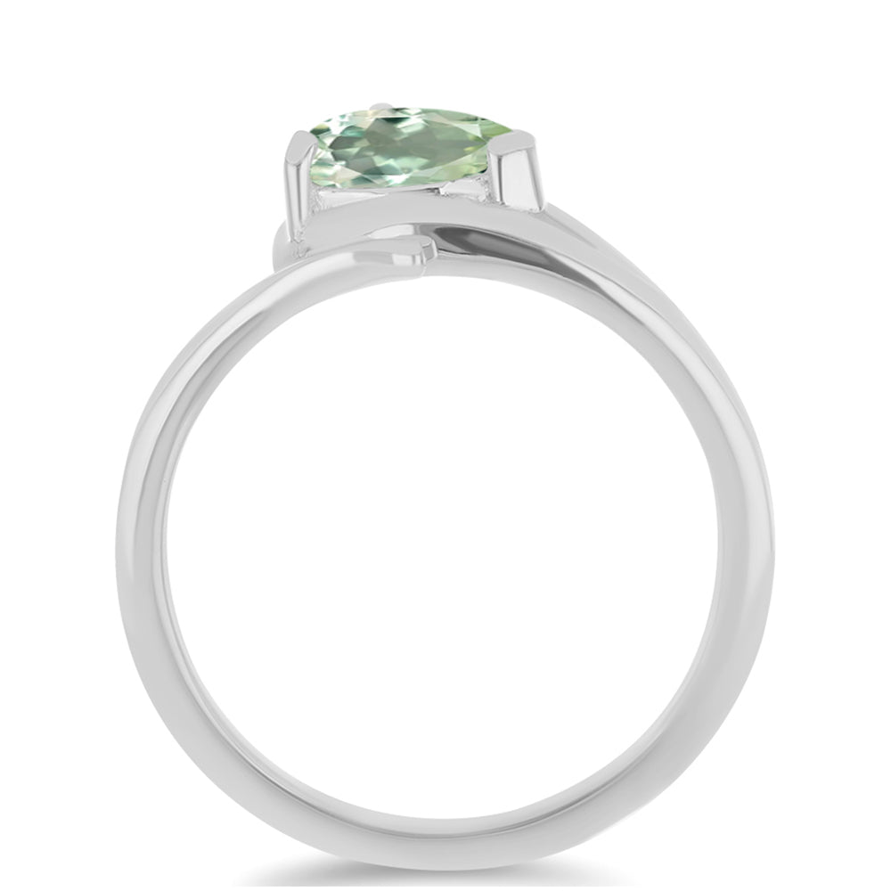 Anillo de Plata con Amatista Verde