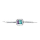 Pulsera de Plata con Fluorita cebra y Topacio Blanco
