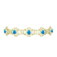 Pulsera de Plata Bañada en Oro con Ópalo Paraíso de Etiopia