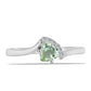 Anillo de Plata con Amatista Verde y Topacio Blanco