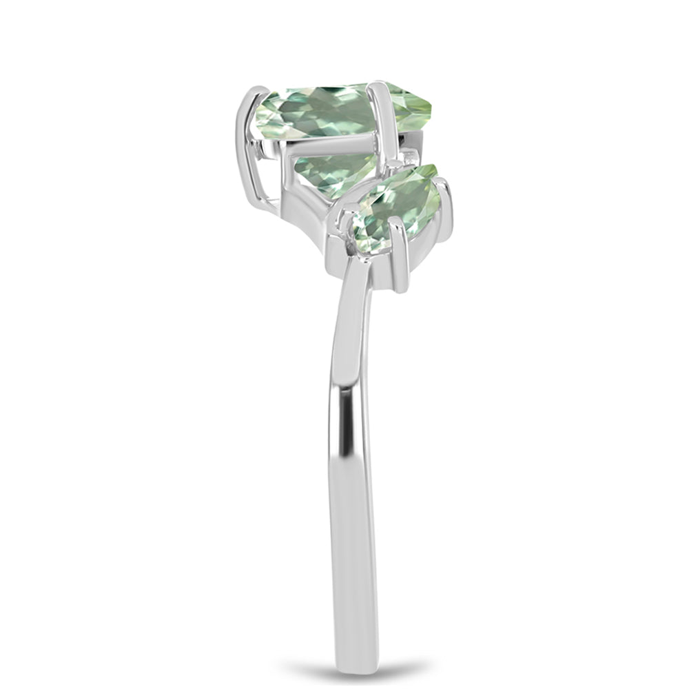 Anillo de Plata con Amatista Verde
