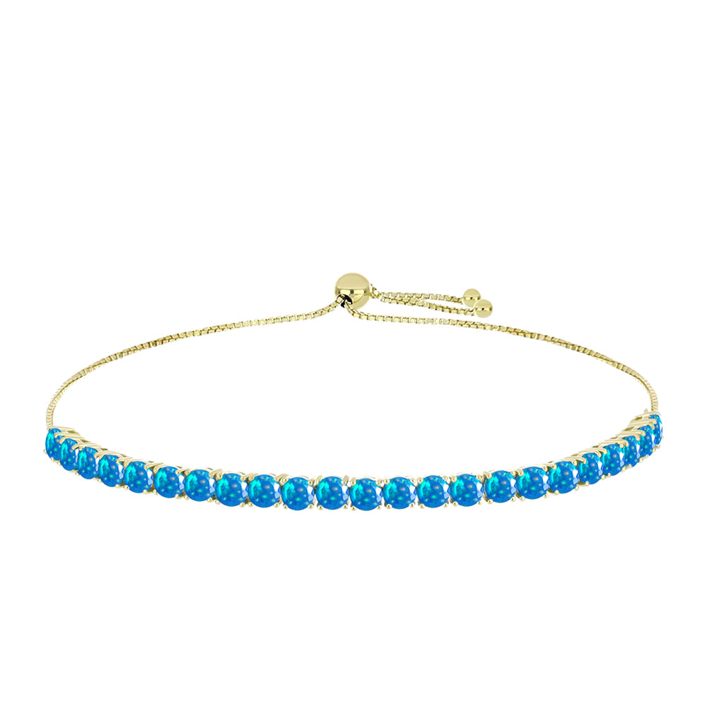 Pulsera de Plata Bañada en Oro con Ópalo Paraíso de Etiopia 1 