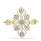 Anillo de Plata Bañada en Oro con Diamante blanco