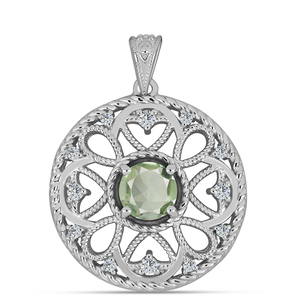 Colgante de Plata con Amatista Verde 1 