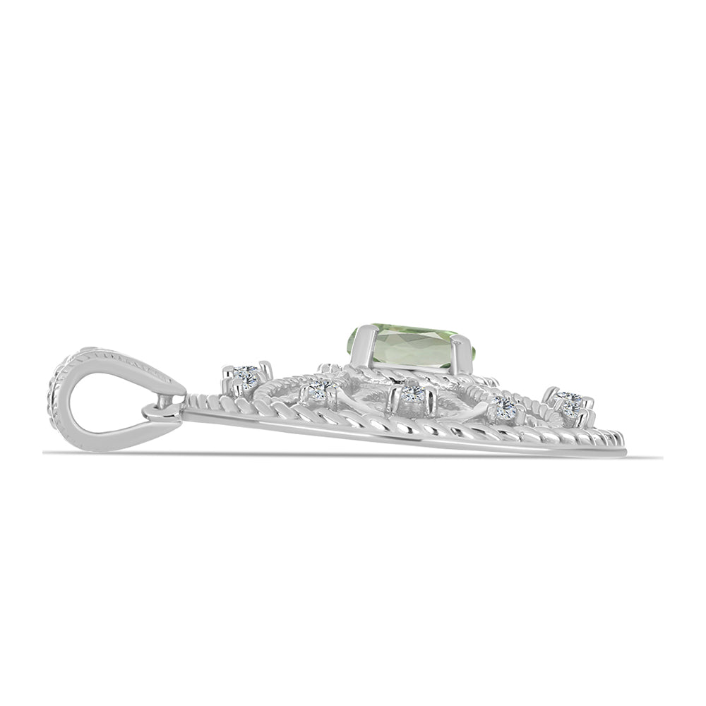 Colgante de Plata con Amatista Verde 2 