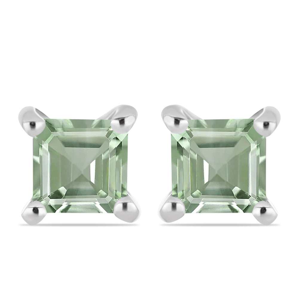 Pendientes de Plata con Amatista Verde 1 