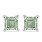 Pendientes de Plata con Amatista Verde