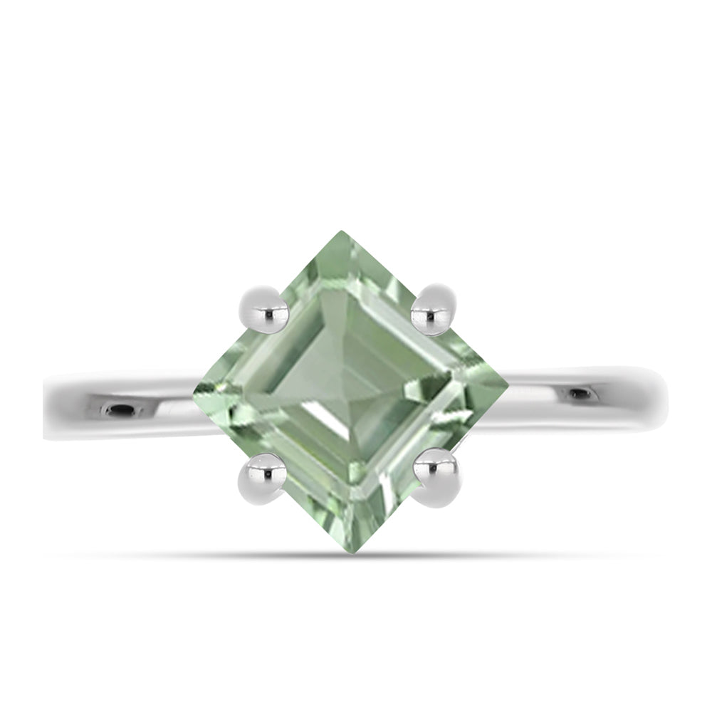 Anillo de Plata con Amatista Verde