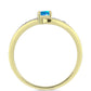 Anillo de Plata Bañada en Oro con Ópalo Paraíso de Etiopia y Topacio Blanco