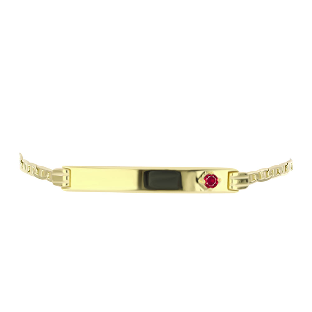 Pulsera de Plata Bañada en Oro con Rubí de Madagascar 2 