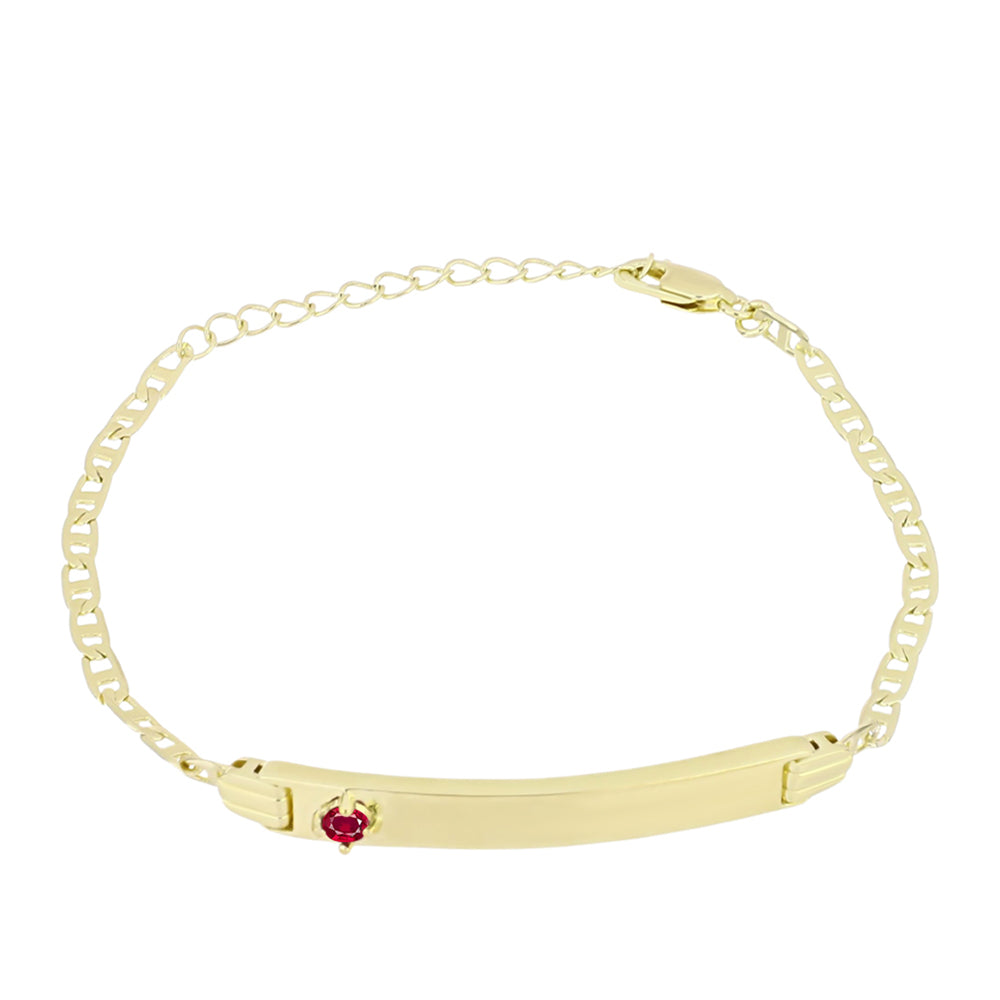 Pulsera de Plata Bañada en Oro con Rubí de Madagascar 1 