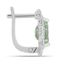 Pendientes de Plata con Amatista Verde y Topacio Blanco