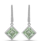 Pendientes de Plata con Amatista Verde