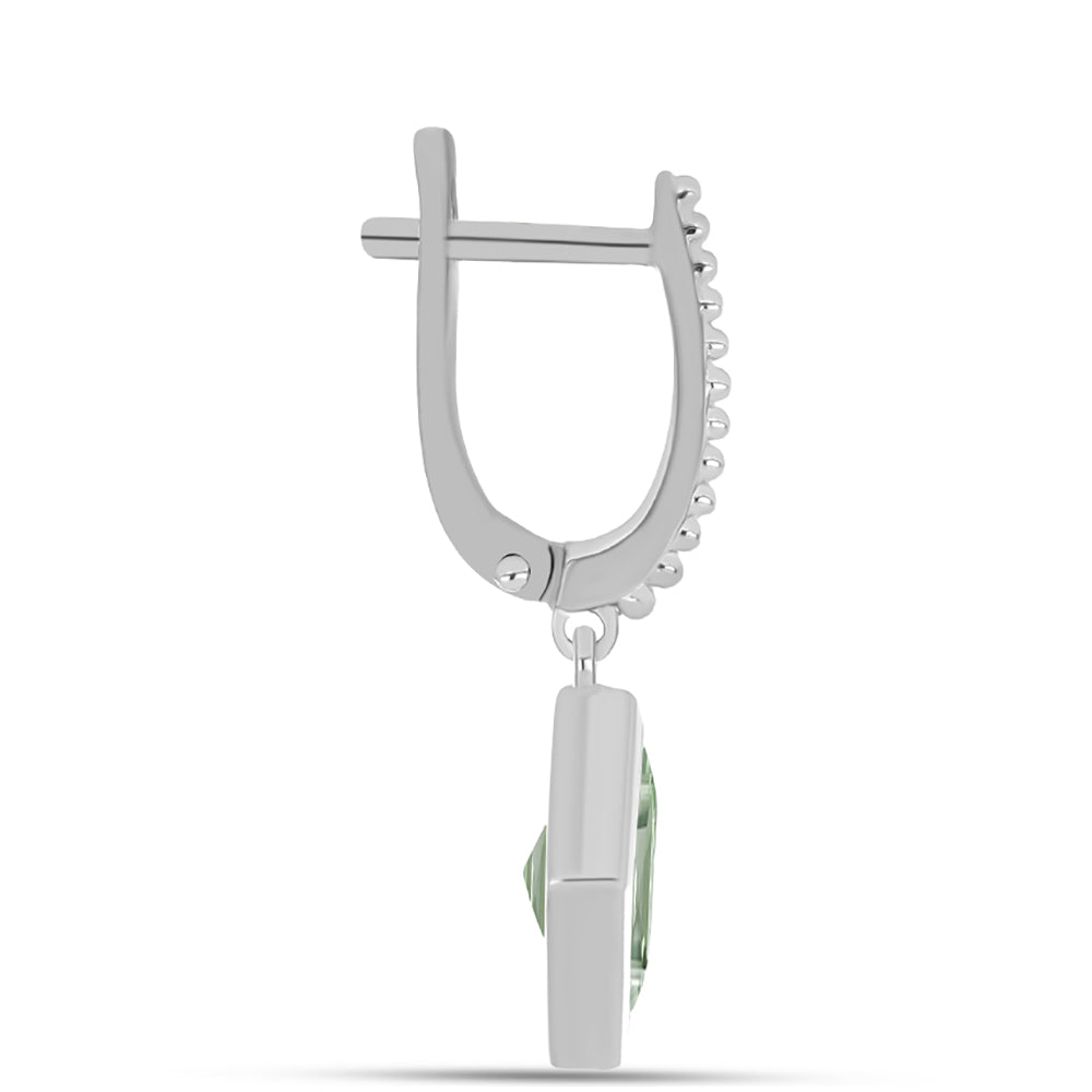 Pendientes de Plata con Amatista Verde