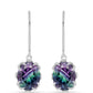 Pendientes de Plata con Fluorita cebra